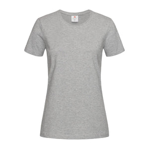 T-shirt Comfort-t 185 Women grigio / S - personalizzabile con logo