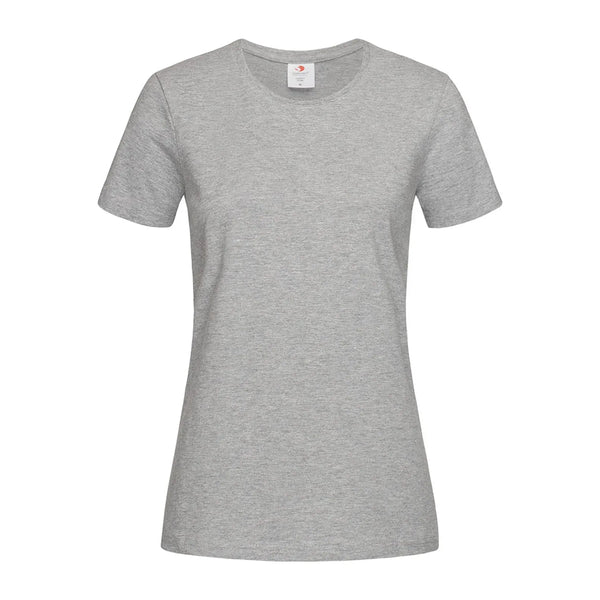 T-shirt Comfort-t 185 Women grigio / S - personalizzabile con logo