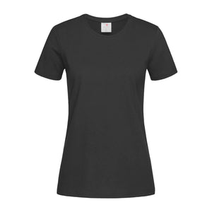 T-shirt Comfort-t 185 Women nero / XS - personalizzabile con logo
