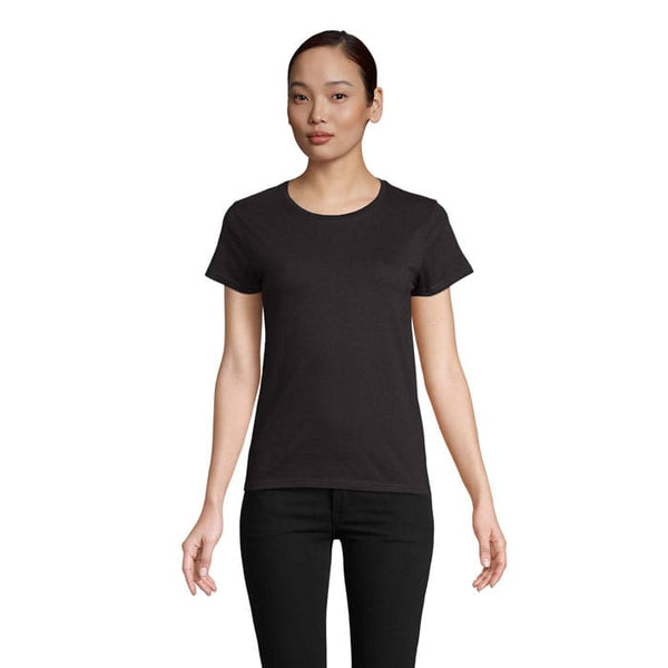 T-Shirt Crusader Donna 150 nero / S - personalizzabile con logo