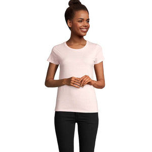 T-Shirt Crusader Donna 150 Rosa Melange / S - personalizzabile con logo