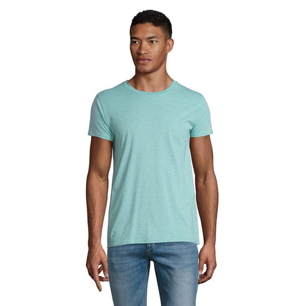 T-Shirt Crusader Uomo  150 Heather Light Green / XS - personalizzabile con logo