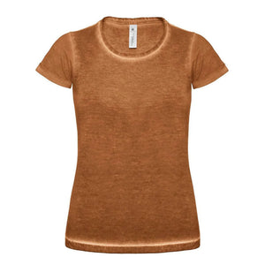 T-shirt Dnm Plug In Donna marrone / XS - personalizzabile con logo