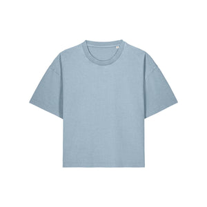 T Shirt Donna Boxy Garment Dyed Stella Nova Vintage grigio / XS - personalizzabile con logo