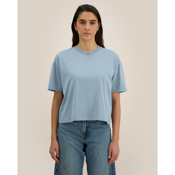 T Shirt Donna Boxy Garment Dyed Stella Nova Vintage - personalizzabile con logo