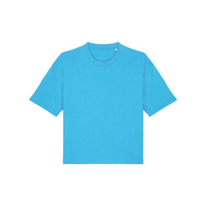 T Shirt Donna Boxy Stella Nova azzurro / XS - personalizzabile con logo