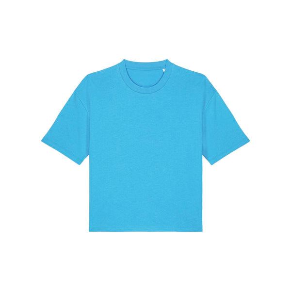 T Shirt Donna Boxy Stella Nova azzurro / XS - personalizzabile con logo