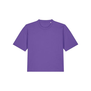T Shirt Donna Boxy Stella Nova purple love / XS - personalizzabile con logo