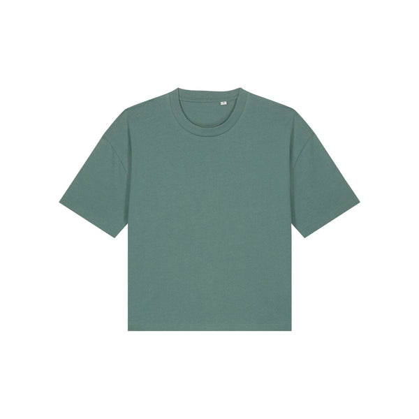 T Shirt Donna Boxy Stella Nova verde / XS - personalizzabile con logo