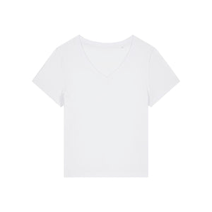 T Shirt Donna Con Scollo A V Stella Isla bianco / XS - personalizzabile con logo