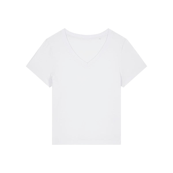 T Shirt Donna Con Scollo A V Stella Isla bianco / XS - personalizzabile con logo