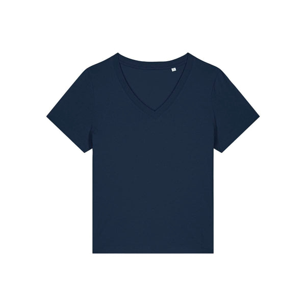 T Shirt Donna Con Scollo A V Stella Isla blu navy / XS - personalizzabile con logo