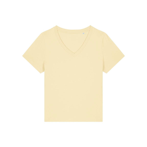 T Shirt Donna Con Scollo A V Stella Isla giallo / XS - personalizzabile con logo