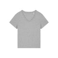 T Shirt Donna Con Scollo A V Stella Isla grigio / XS - personalizzabile con logo