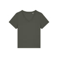 T Shirt Donna Con Scollo A V Stella Isla kaki / XS - personalizzabile con logo