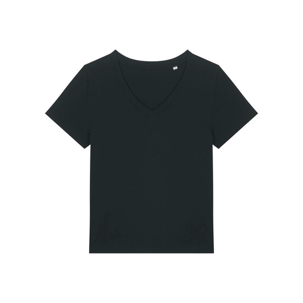 T Shirt Donna Con Scollo A V Stella Isla nero / XS - personalizzabile con logo