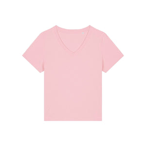 T Shirt Donna Con Scollo A V Stella Isla rosa / XS - personalizzabile con logo