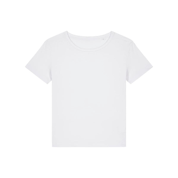 T Shirt Donna Con Scollo Tondo Ampio Stella Serena bianco / XS - personalizzabile con logo
