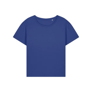 T Shirt Donna Con Scollo Tondo Ampio Stella Serena blu / XS - personalizzabile con logo