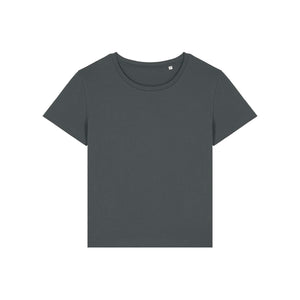 T Shirt Donna Con Scollo Tondo Ampio Stella Serena grigio scuro / XS - personalizzabile con logo