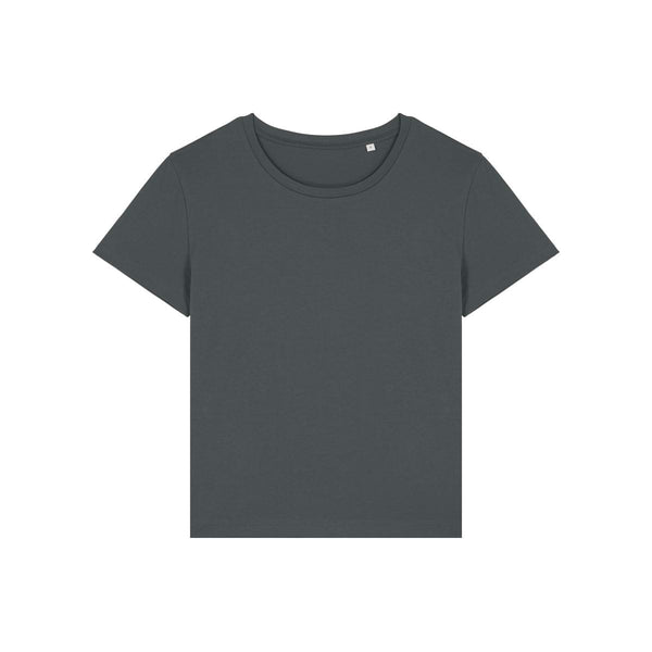 T Shirt Donna Con Scollo Tondo Ampio Stella Serena grigio scuro / XS - personalizzabile con logo