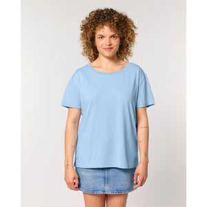 T Shirt Donna Con Scollo Tondo Ampio Stella Serena - personalizzabile con logo