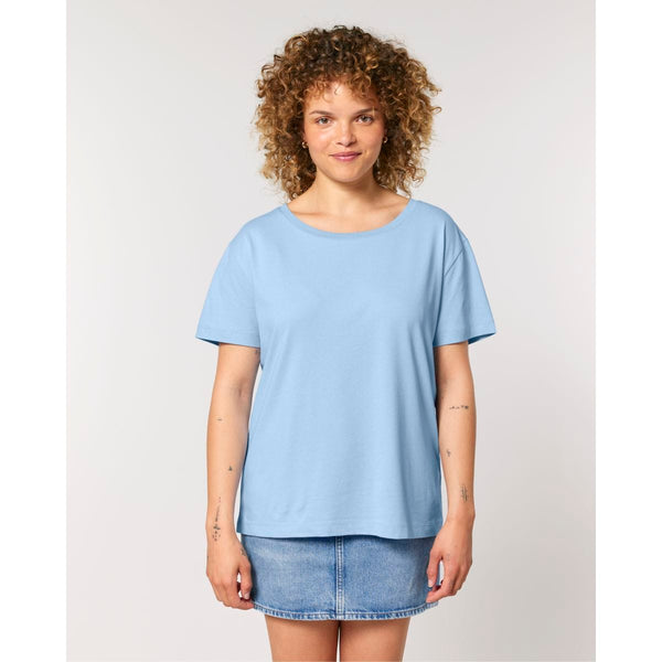 T Shirt Donna Con Scollo Tondo Ampio Stella Serena - personalizzabile con logo