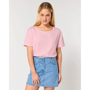 T Shirt Donna Con Scollo Tondo Ampio Stella Serena - personalizzabile con logo
