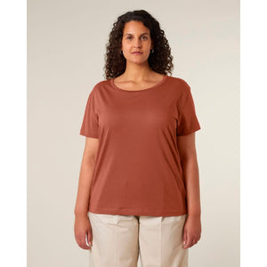T Shirt Donna Con Scollo Tondo Ampio Stella Serena - personalizzabile con logo