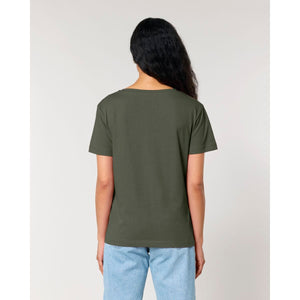 T Shirt Donna Con Scollo Tondo Ampio Stella Serena - personalizzabile con logo
