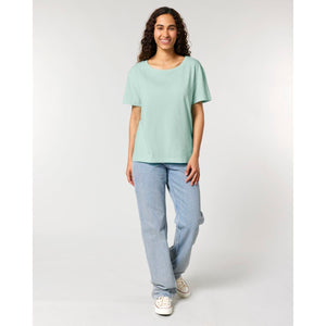 T Shirt Donna Con Scollo Tondo Ampio Stella Serena - personalizzabile con logo