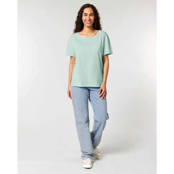 T Shirt Donna Con Scollo Tondo Ampio Stella Serena - personalizzabile con logo