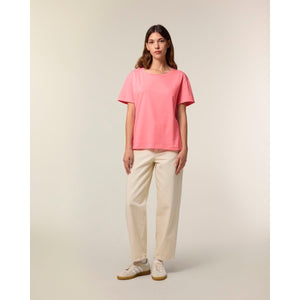 T Shirt Donna Con Scollo Tondo Ampio Stella Serena - personalizzabile con logo