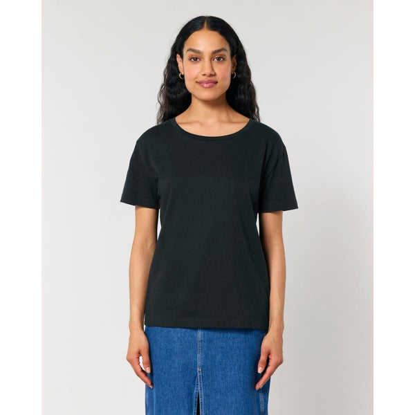 T Shirt Donna Con Scollo Tondo Ampio Stella Serena - personalizzabile con logo