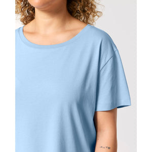 T Shirt Donna Con Scollo Tondo Ampio Stella Serena - personalizzabile con logo