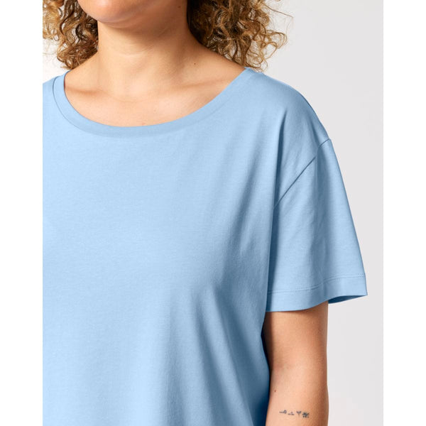 T Shirt Donna Con Scollo Tondo Ampio Stella Serena - personalizzabile con logo