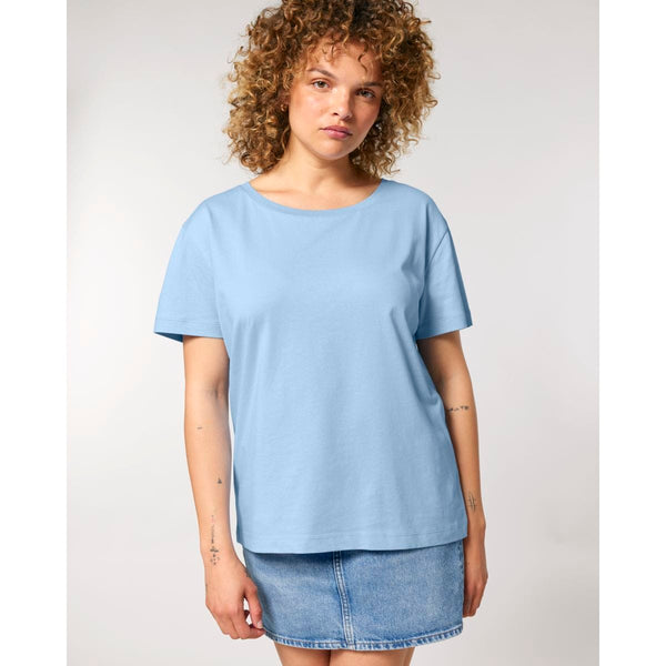 T Shirt Donna Con Scollo Tondo Ampio Stella Serena - personalizzabile con logo