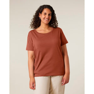 T Shirt Donna Con Scollo Tondo Ampio Stella Serena - personalizzabile con logo