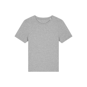 T Shirt Donna Corta Fitted Stella Ella grigio / XS - personalizzabile con logo