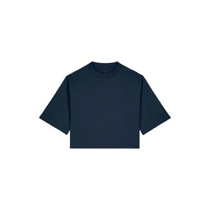T Shirt Donna Corta In Cotone Riciclato Stella Raya blu navy / XS - personalizzabile con logo