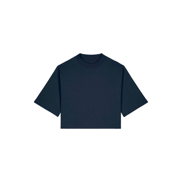 T Shirt Donna Corta In Cotone Riciclato Stella Raya blu navy / XS - personalizzabile con logo