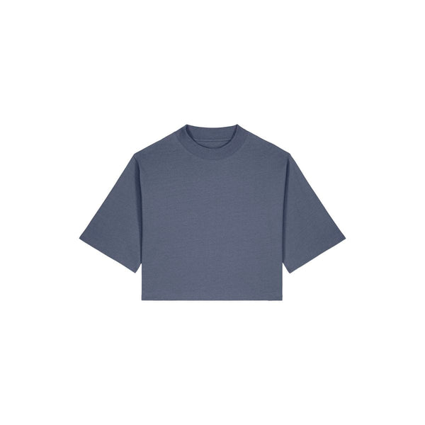 T Shirt Donna Corta In Cotone Riciclato Stella Raya grigio / XS - personalizzabile con logo