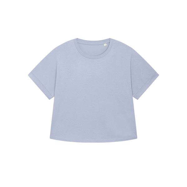 T Shirt Donna Oversized Con Maniche Rimboccate Stella Collider azzurro / XS - personalizzabile con logo