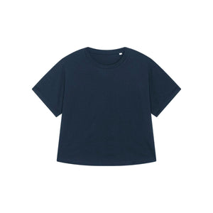 T Shirt Donna Oversized Con Maniche Rimboccate Stella Collider blu navy / XS - personalizzabile con logo