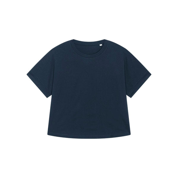 T Shirt Donna Oversized Con Maniche Rimboccate Stella Collider blu navy / XS - personalizzabile con logo