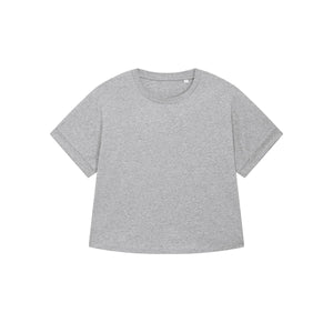 T Shirt Donna Oversized Con Maniche Rimboccate Stella Collider grigio / XS - personalizzabile con logo