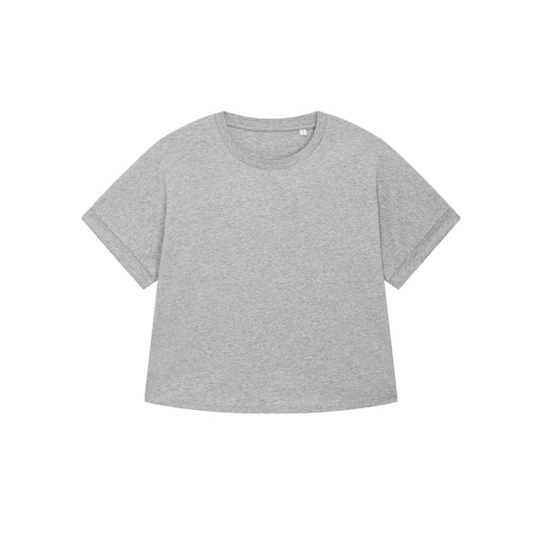 T Shirt Donna Oversized Con Maniche Rimboccate Stella Collider grigio / XS - personalizzabile con logo