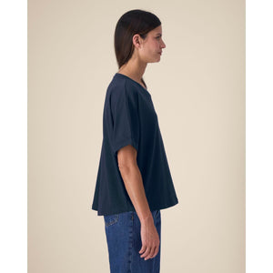 T Shirt Donna Oversized Con Maniche Rimboccate Stella Collider - personalizzabile con logo