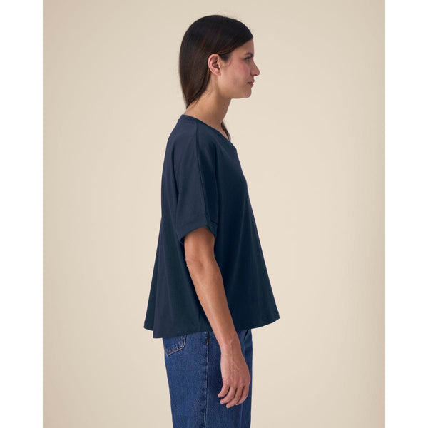 T Shirt Donna Oversized Con Maniche Rimboccate Stella Collider - personalizzabile con logo