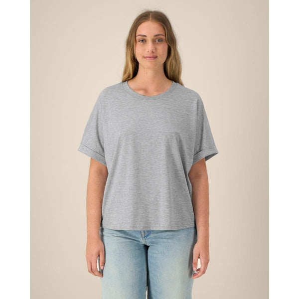 T Shirt Donna Oversized Con Maniche Rimboccate Stella Collider - personalizzabile con logo